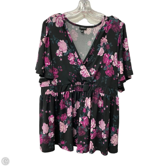 Top Short Sleeve By Torrid In Purple, Size: 3x