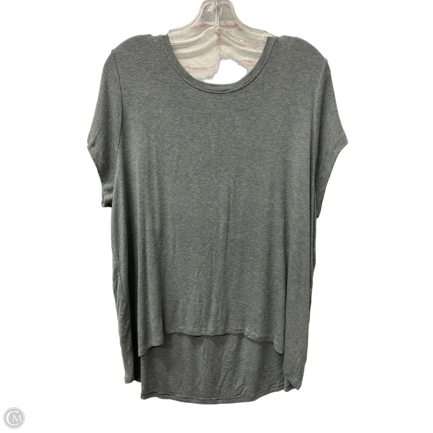 Athletic Top Short Sleeve By Athleta In Grey, Size: L