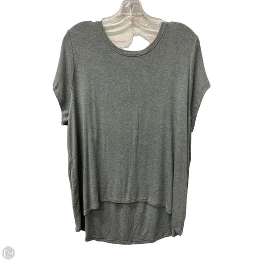 Athletic Top Short Sleeve By Athleta In Grey, Size: L