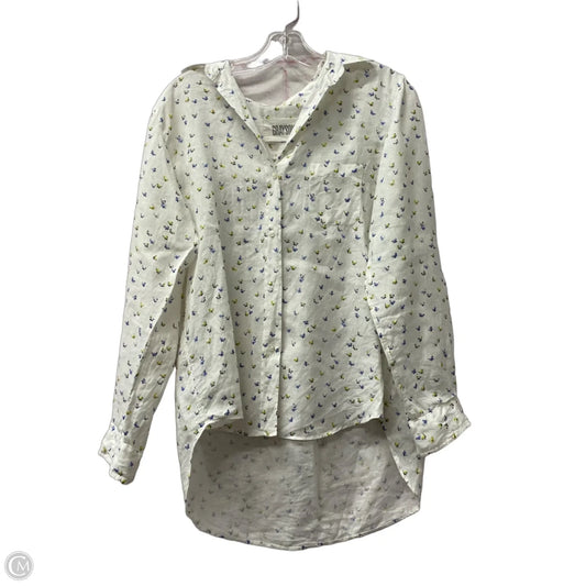 Top Long Sleeve By Grayson In White, Size: L