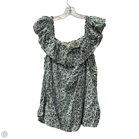 Top Sleeveless By Loft In Blue, Size: L