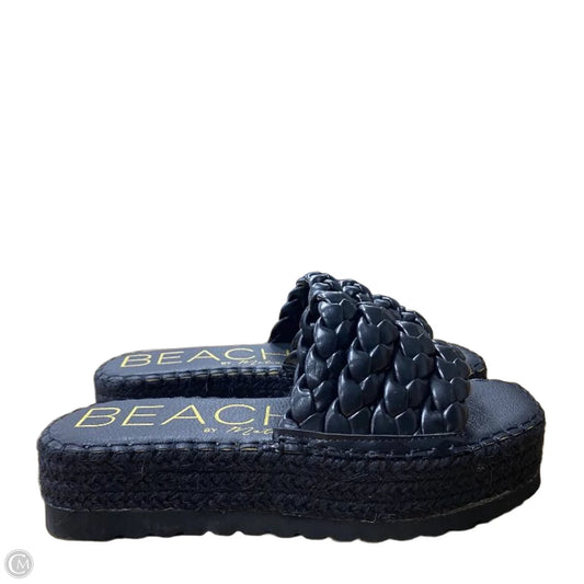 Sandals Heels Wedge By beach by Matisse In Black, Size: 6
