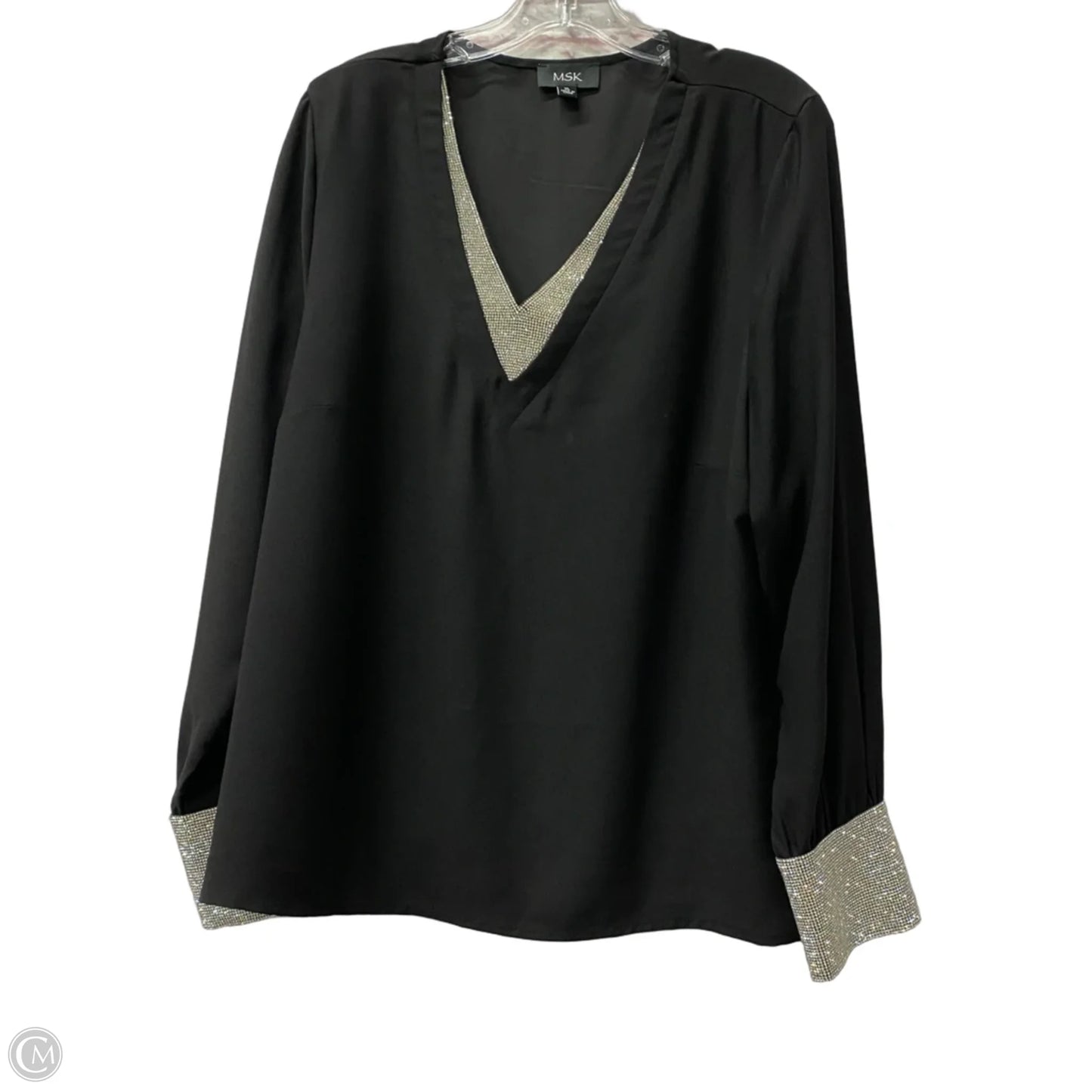Top Long Sleeve By Msk In Black, Size: Xl