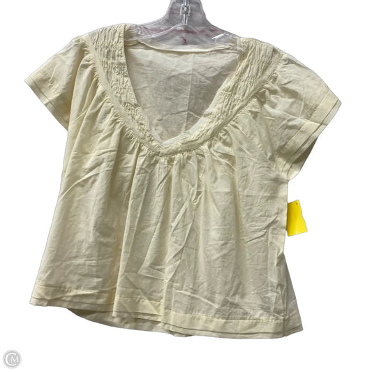 Top Short Sleeve By Shein In Tan, Size: S