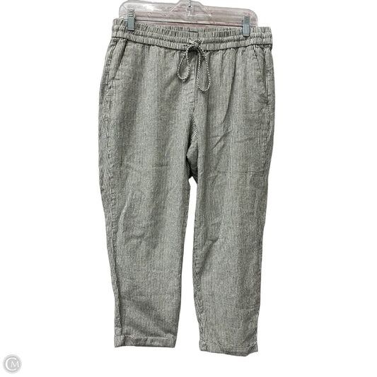 Pants Linen By J. Crew In Grey & White, Size: 12
