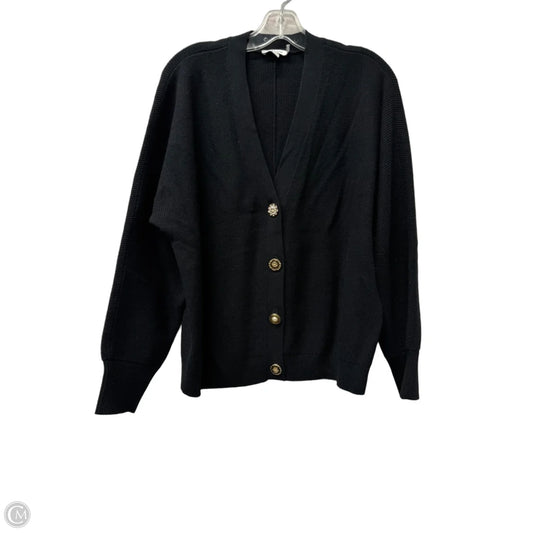 Sweater Cardigan By Chicos In Black, Size: L