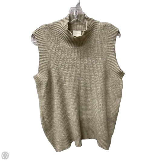 Sweater Short Sleeve By Cyrus In Tan, Size: L