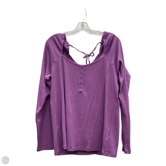 Top Long Sleeve By Torrid In Purple, Size: 2x