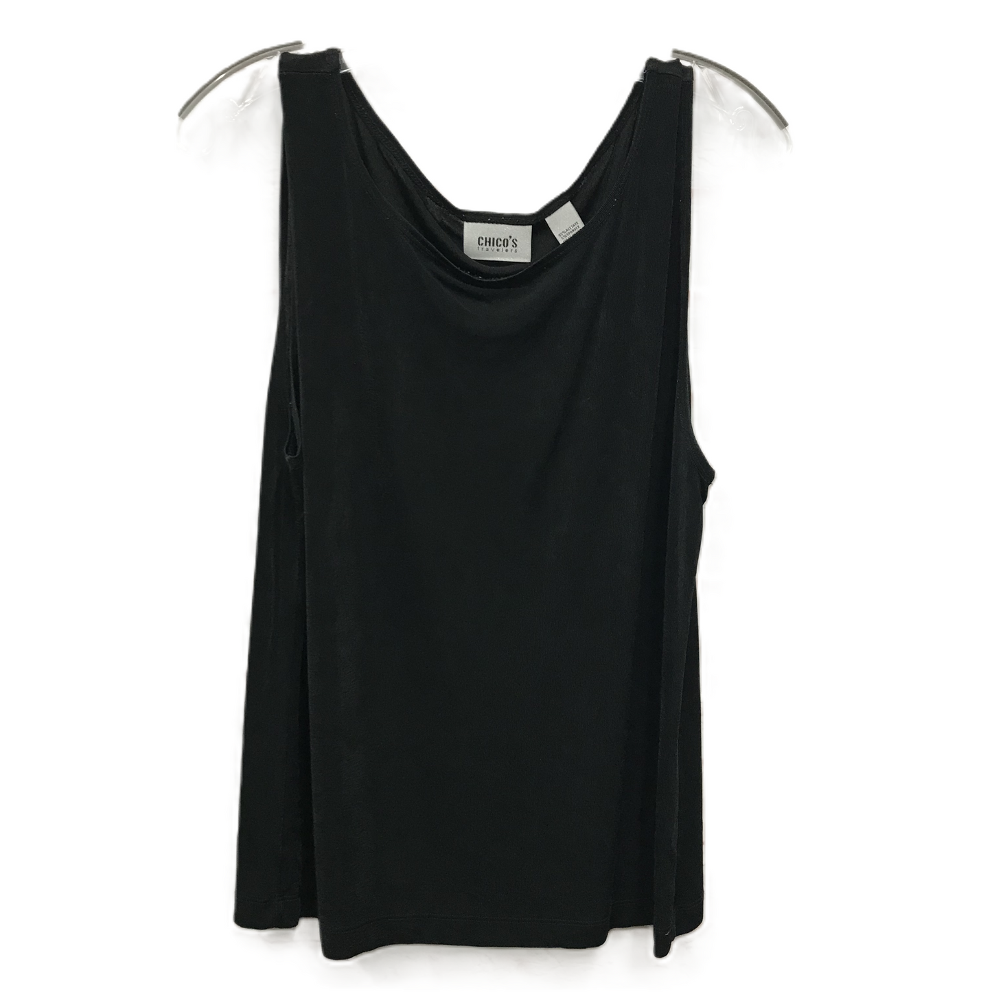 Black Top Sleeveless By Chicos, Size: Xl