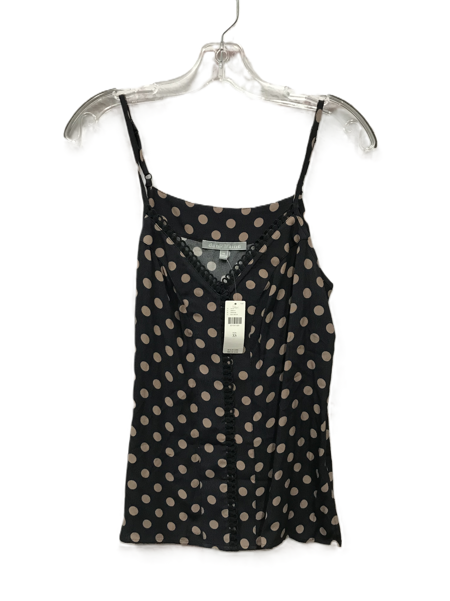 Black & Brown Top Sleeveless By Daniel Rainn, Size: Xs