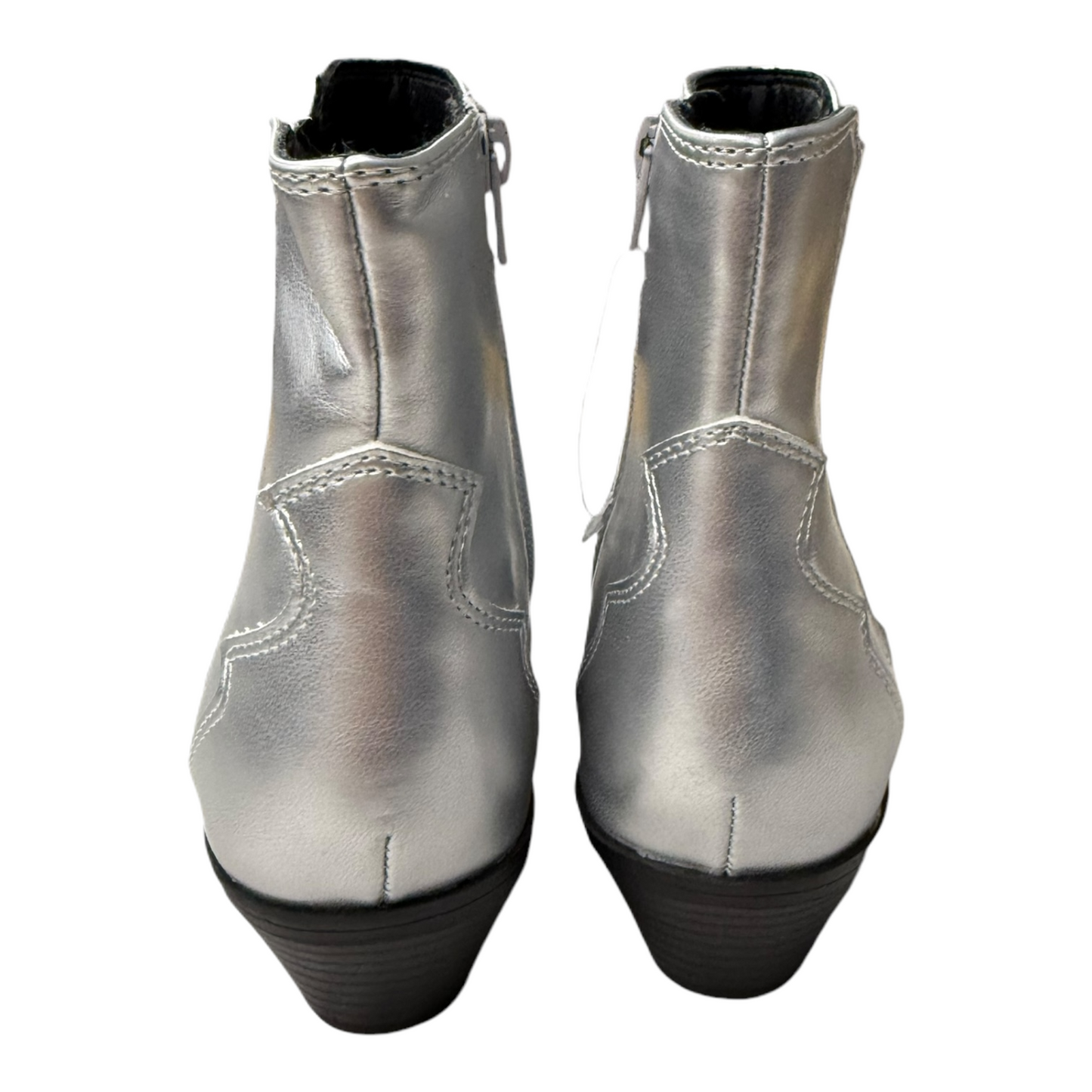 Boots Ankle Heels By No Boundaries In Silver, Size: 9