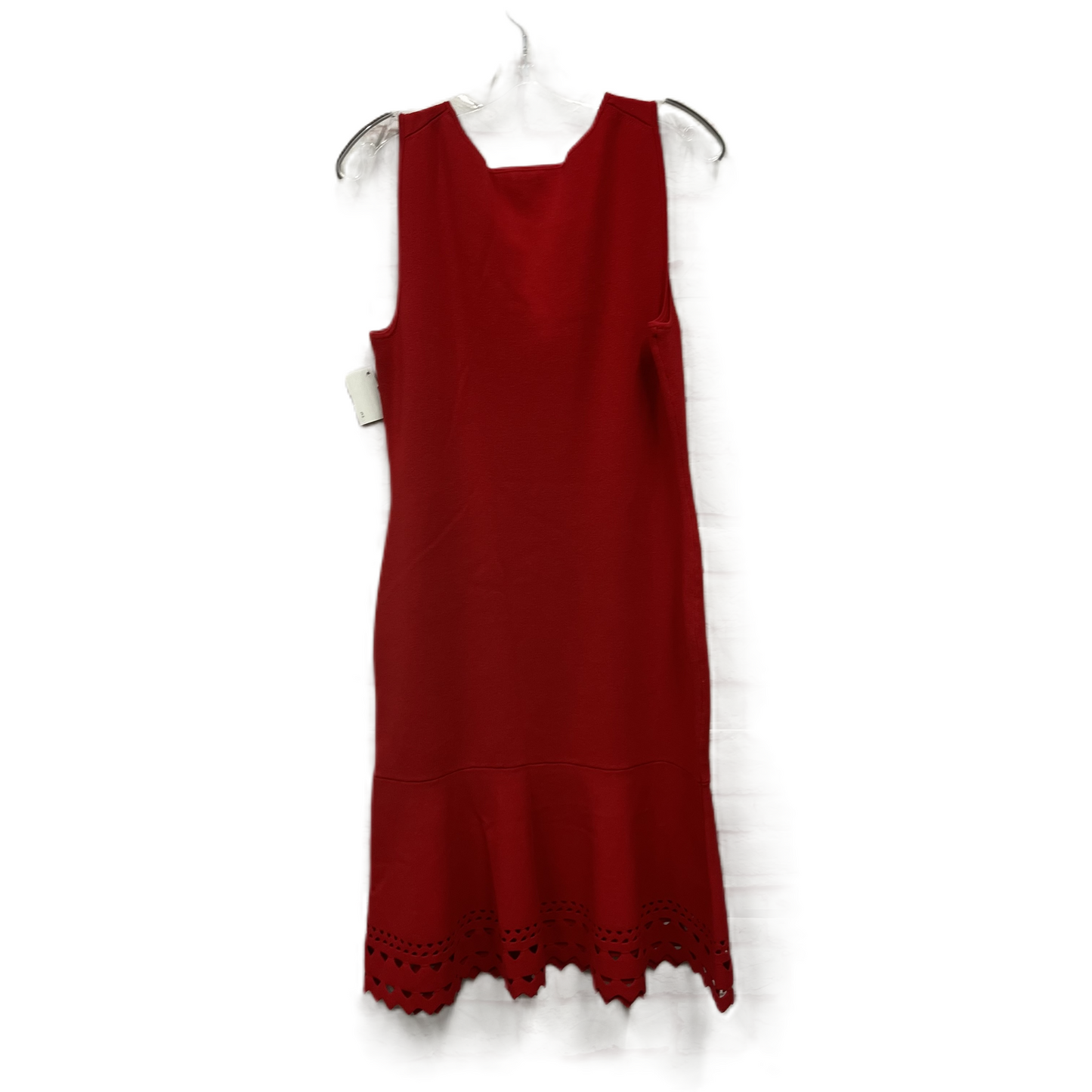 Dress Casual Midi By Ann Taylor In Red, Size: M