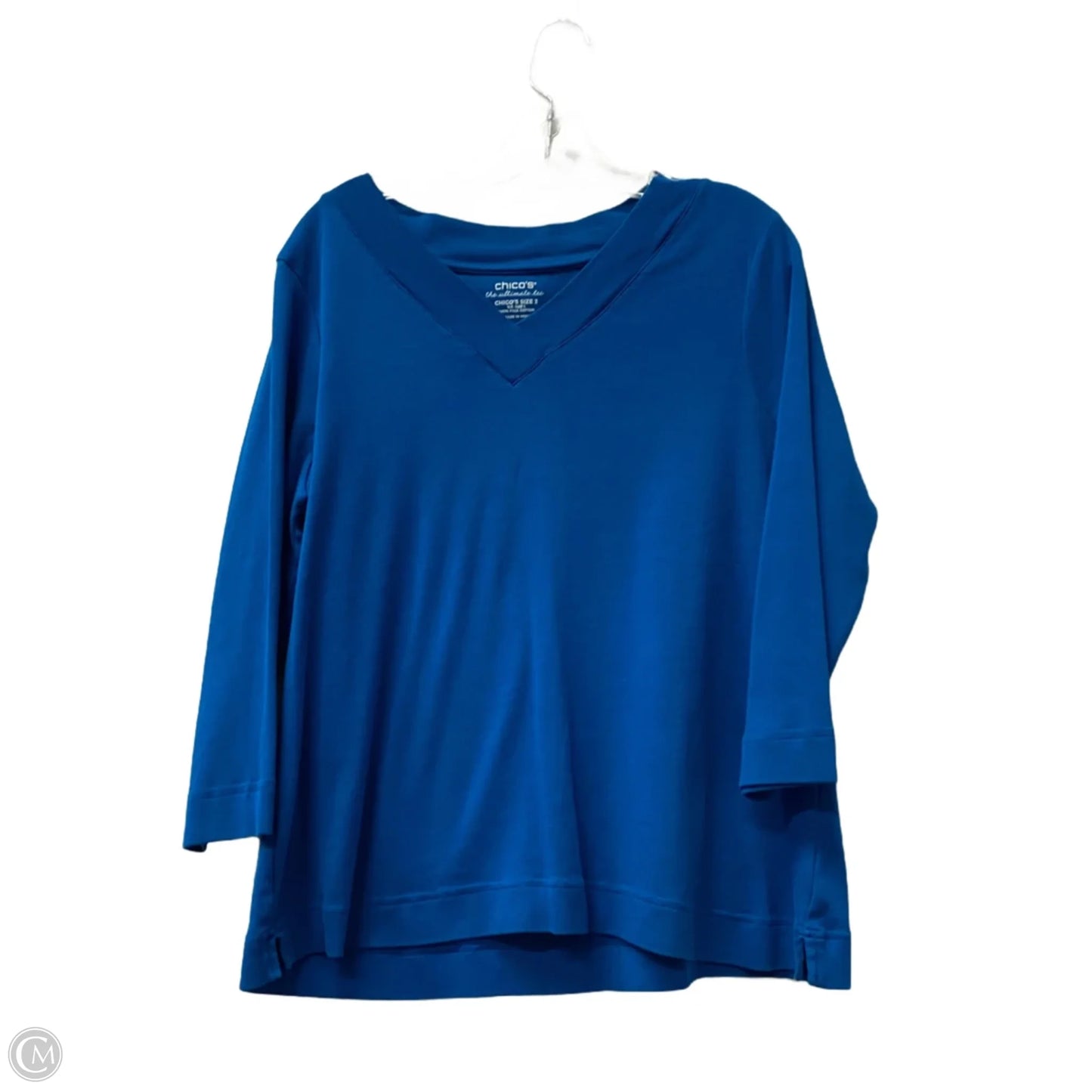 Top Long Sleeve By Chicos In Blue, Size: L