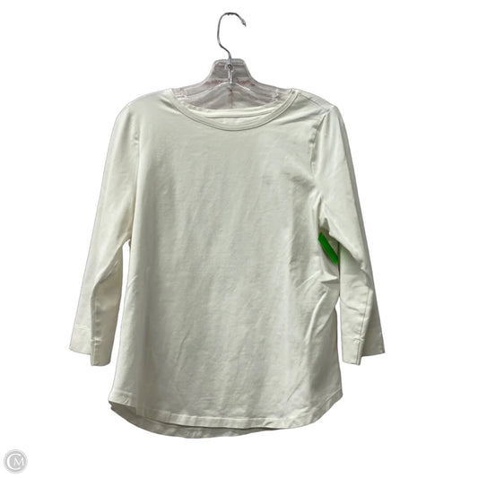 Top Long Sleeve By Chicos In White, Size: M
