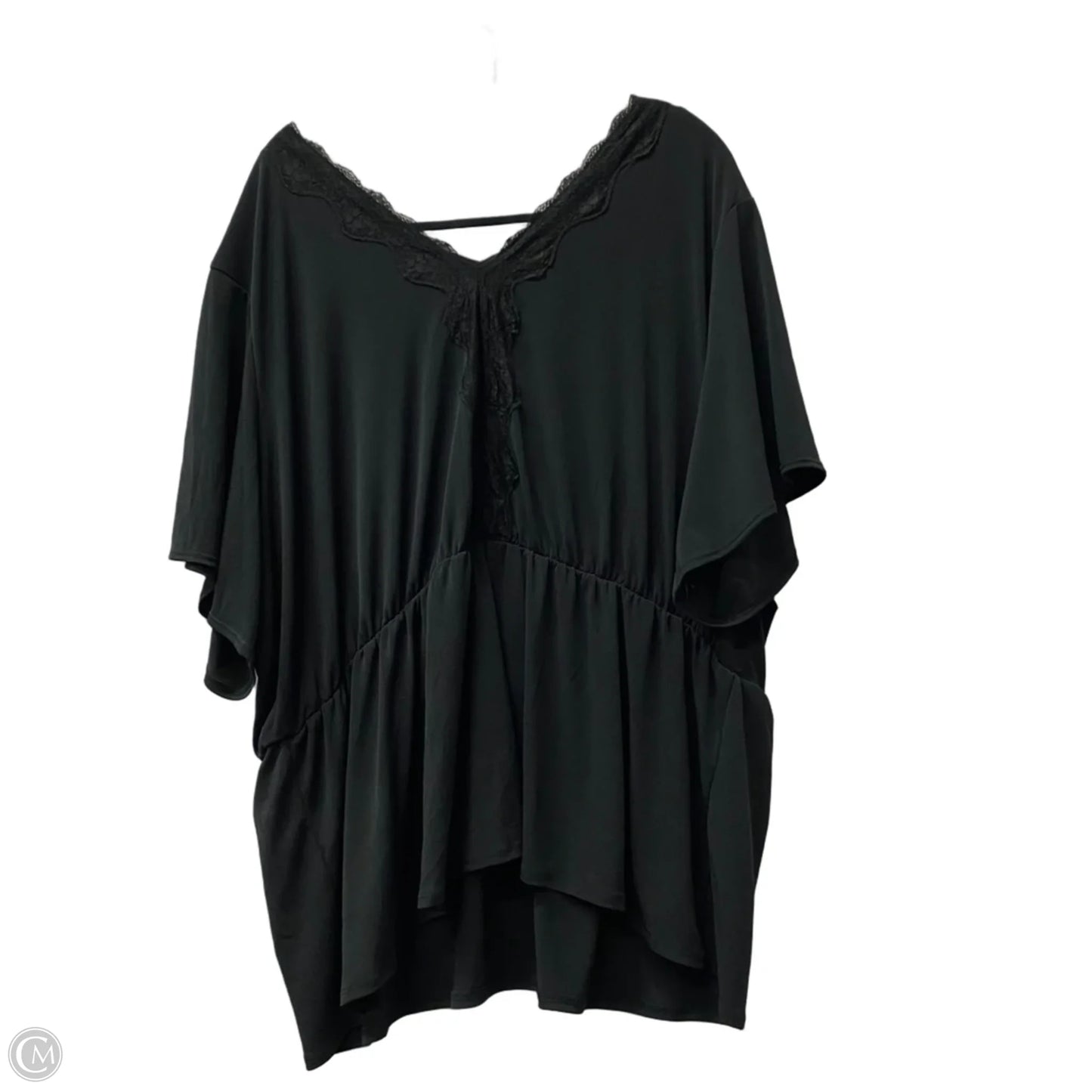 Top Short Sleeve By Maurices In Black, Size: 3x