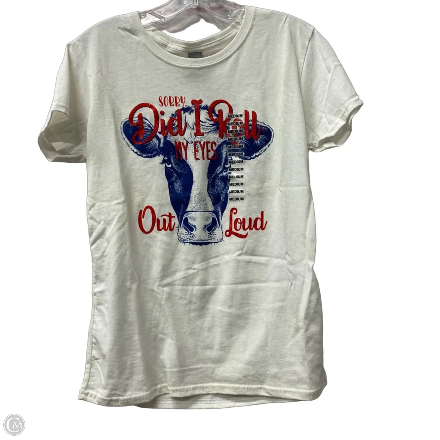 Top Short Sleeve By Gildan In White, Size: M