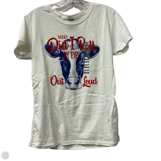 Top Short Sleeve By Gildan In White, Size: M