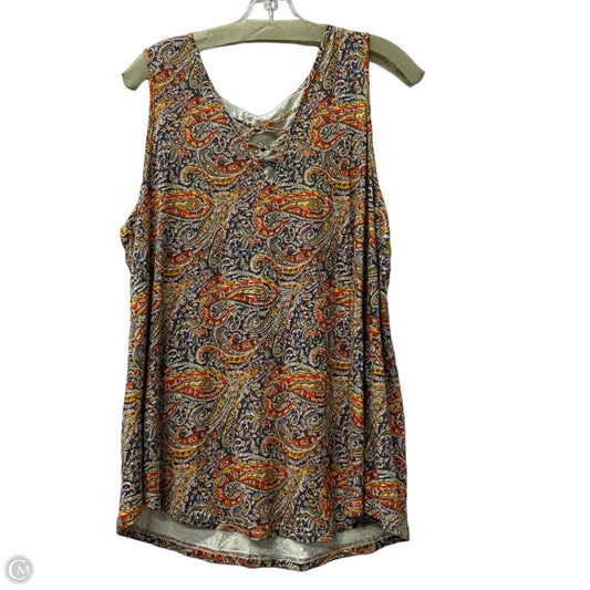 Top Sleeveless By feiersi In Multi-colored, Size: Xxl