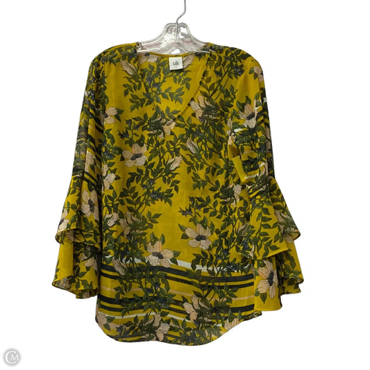 Top Long Sleeve By Cabi In Yellow, Size: S