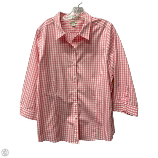 Top Long Sleeve By L.l. Bean In Pink, Size: 1x