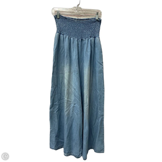 Pants Wide Leg By Oli & Hali In Blue Denim, Size: L