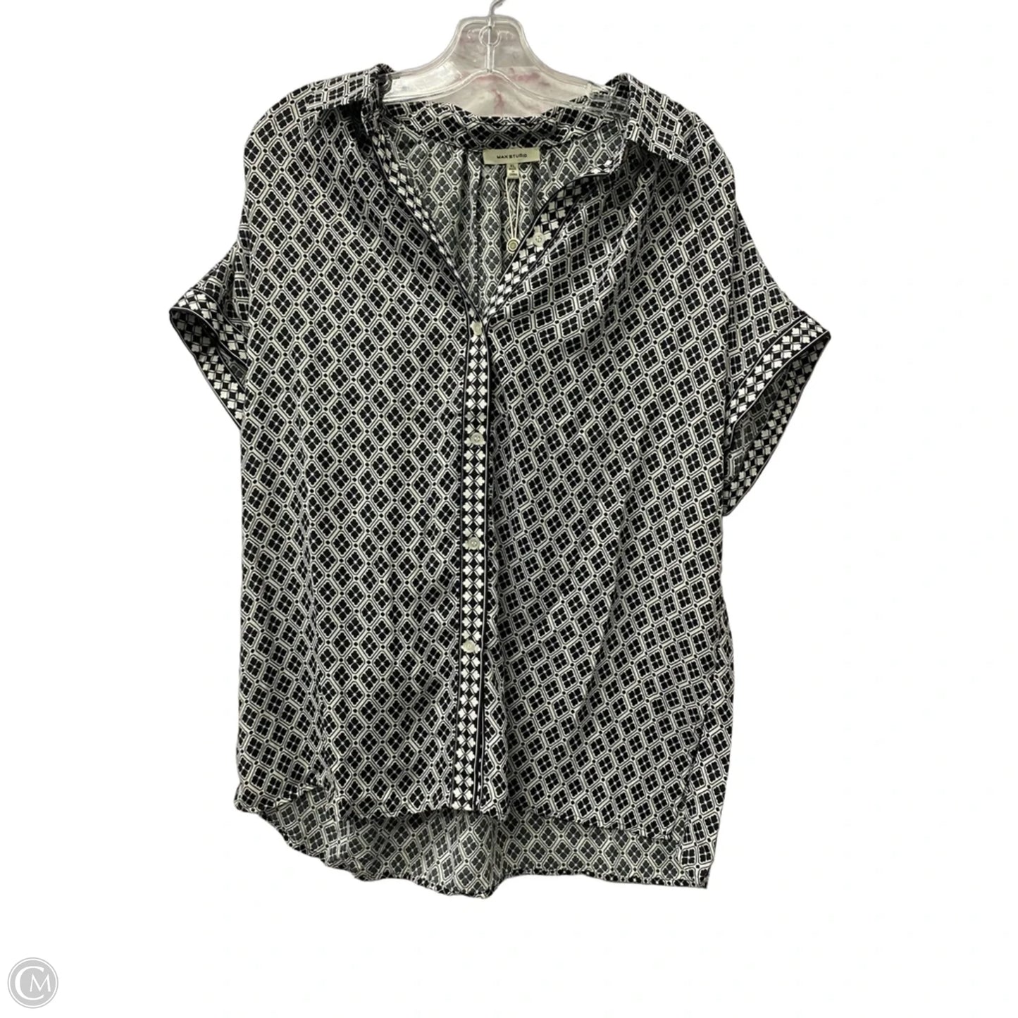 Top Short Sleeve By Max Studio In Black, Size: Xl