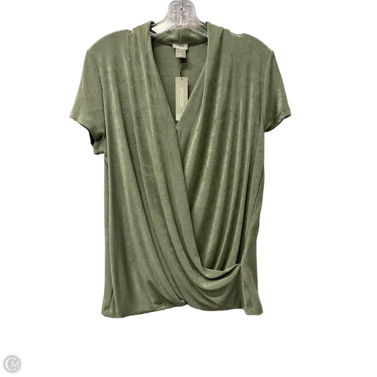 Top Short Sleeve By Chicos In Green, Size: M