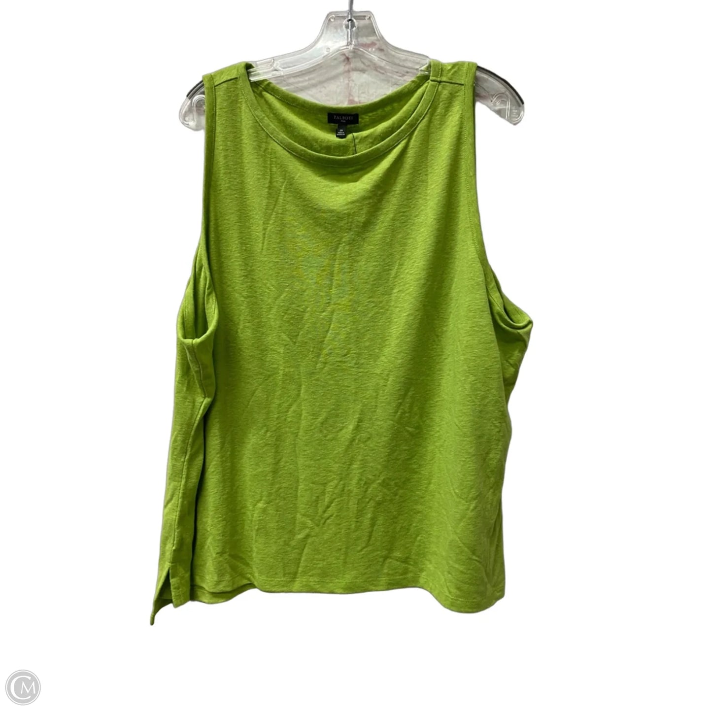 Top Sleeveless By Talbots In Green, Size: 2x
