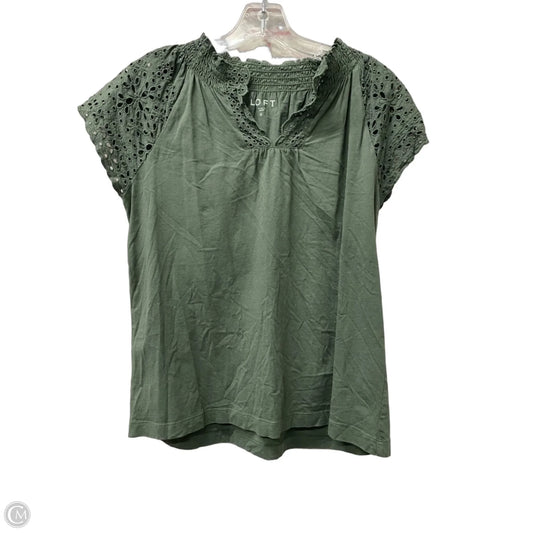 Top Short Sleeve By Loft In Green, Size: S