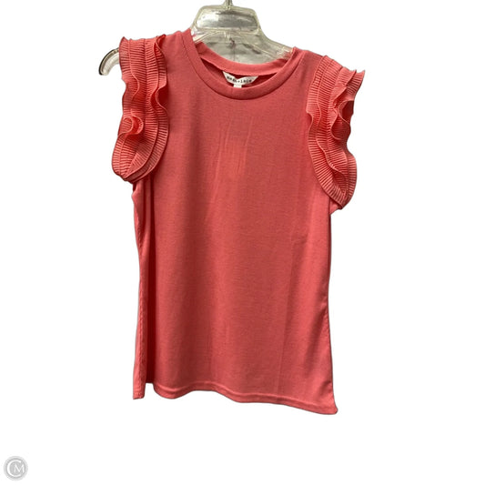 Top Sleeveless By mesh lace  In Pink, Size: Xl