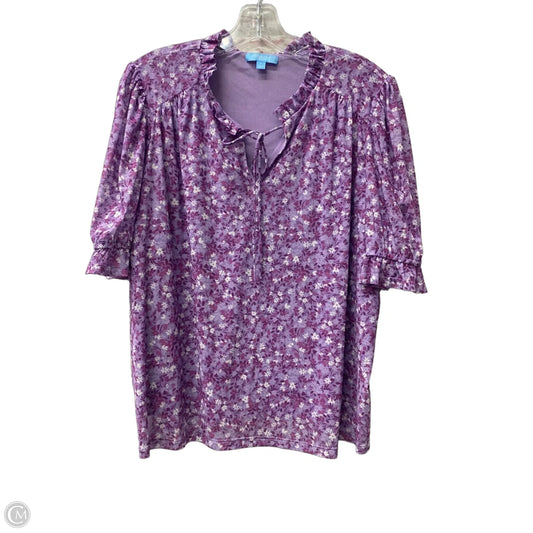 Top Short Sleeve By Draper James In Purple, Size: L