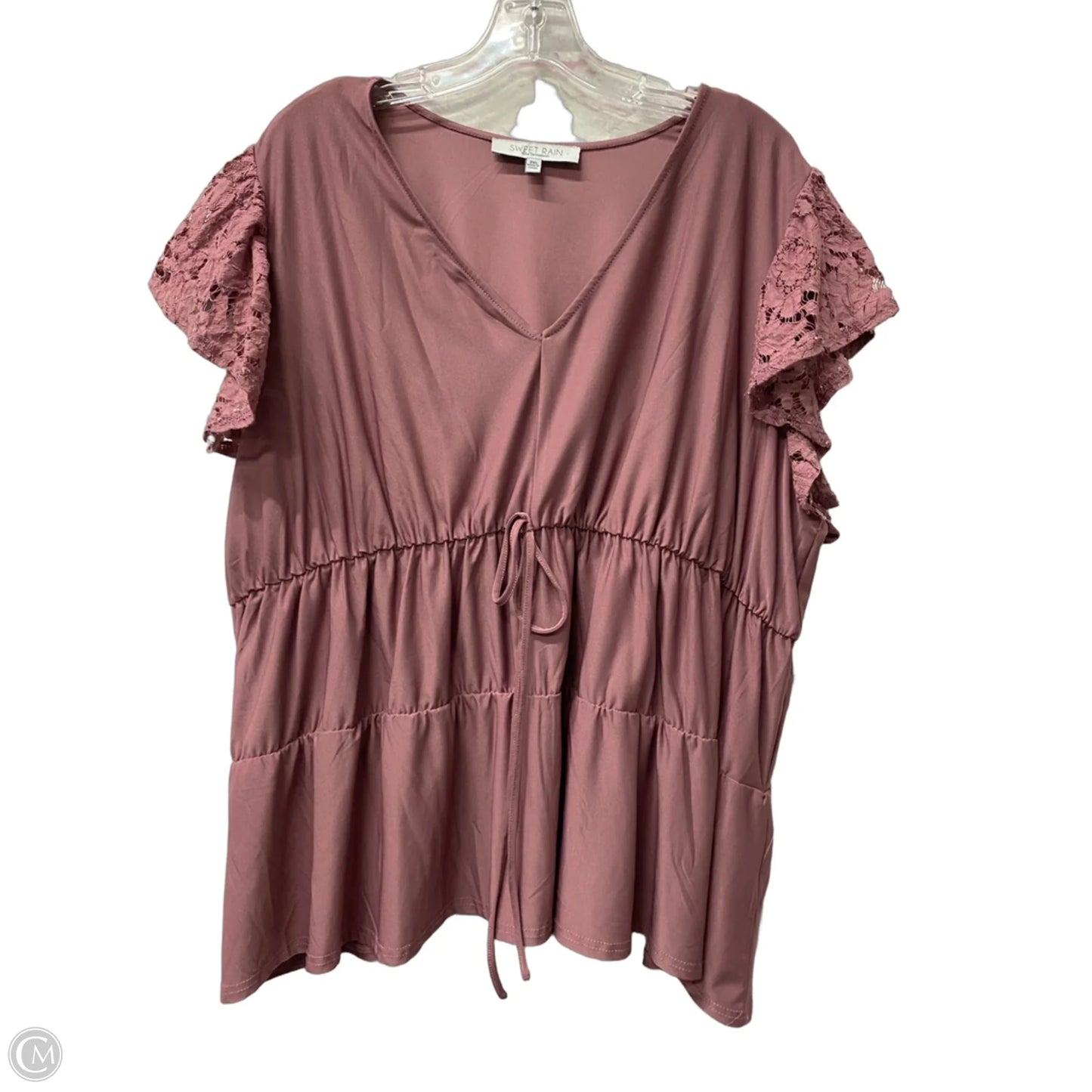 Top Short Sleeve By Sweet Rain In Purple, Size: 3x