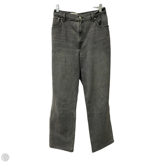 Jeans Wide Leg By Abercrombie And Fitch In Grey, Size: 14