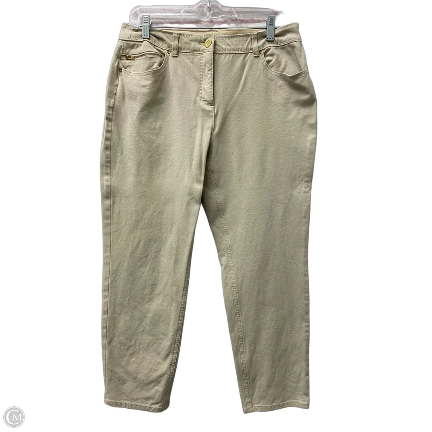 Jeans Straight By Chicos In Tan, Size: 8