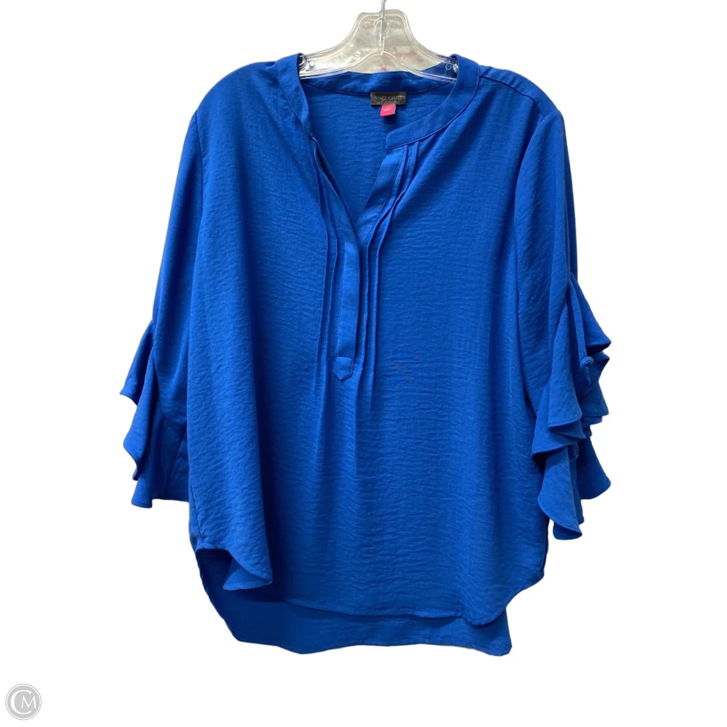 Top Short Sleeve By Vince Camuto In Blue, Size: L