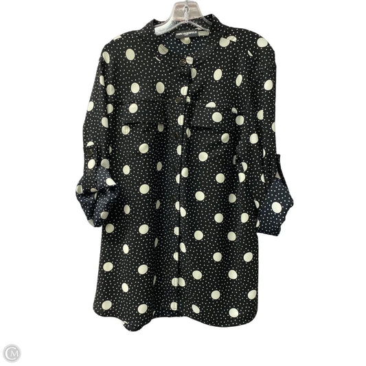 Top 3/4 Sleeve Designer By Karl Lagerfeld In Black, Size: L