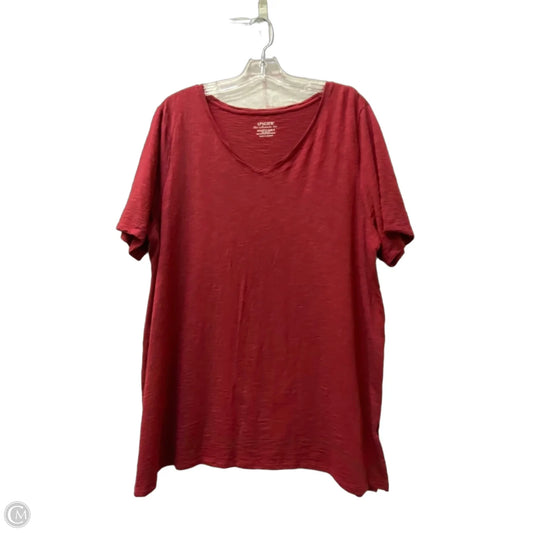 Top Short Sleeve By Chicos In Red, Size: Xl