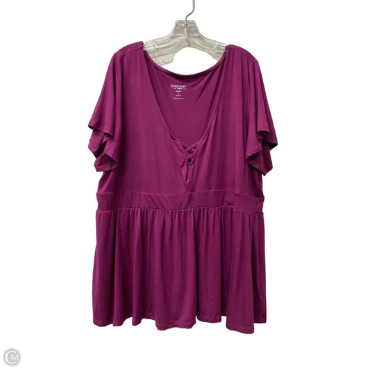 Top Short Sleeve By Torrid In Purple, Size: 3x