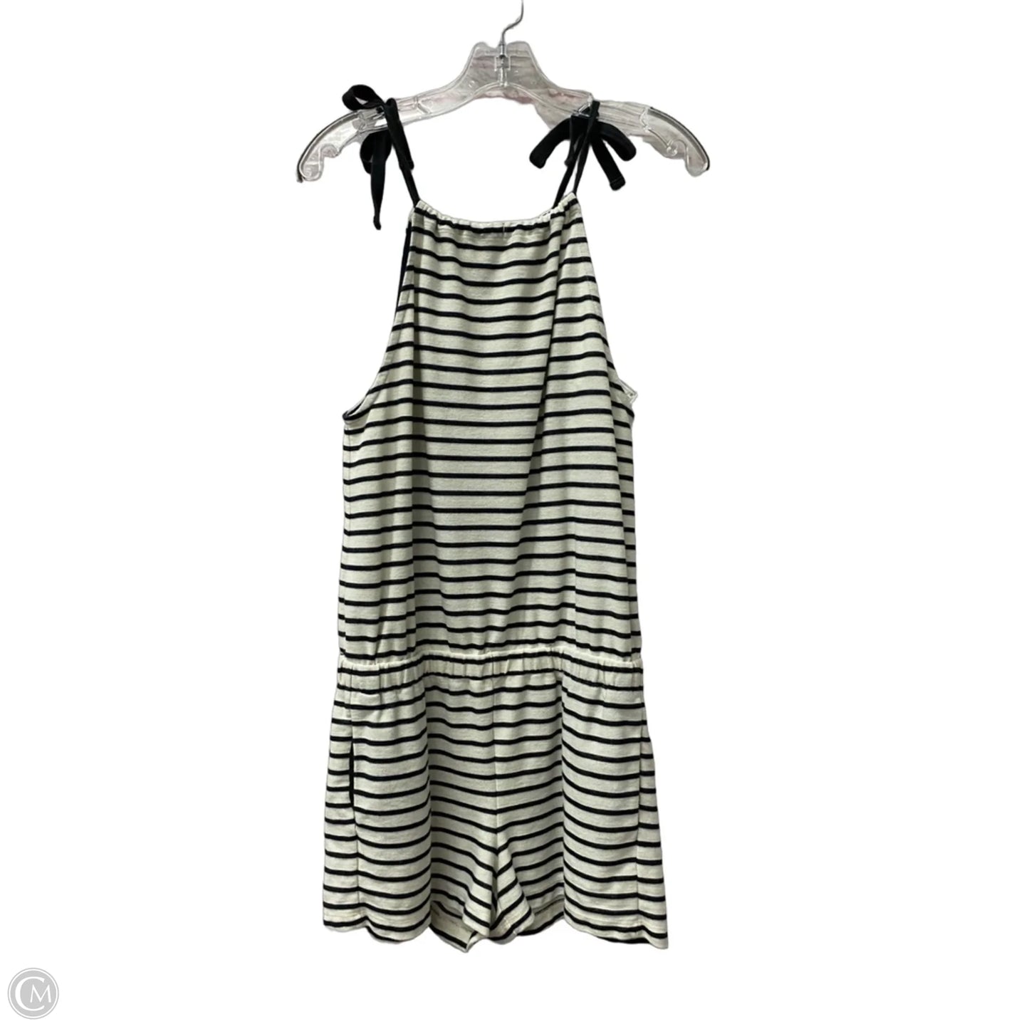Romper By Madewell In Black & Cream, Size: M
