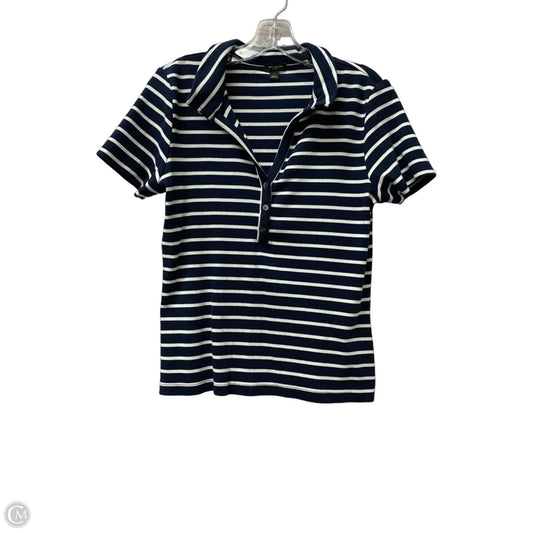 Top Short Sleeve By Ann Taylor In Blue, Size: L