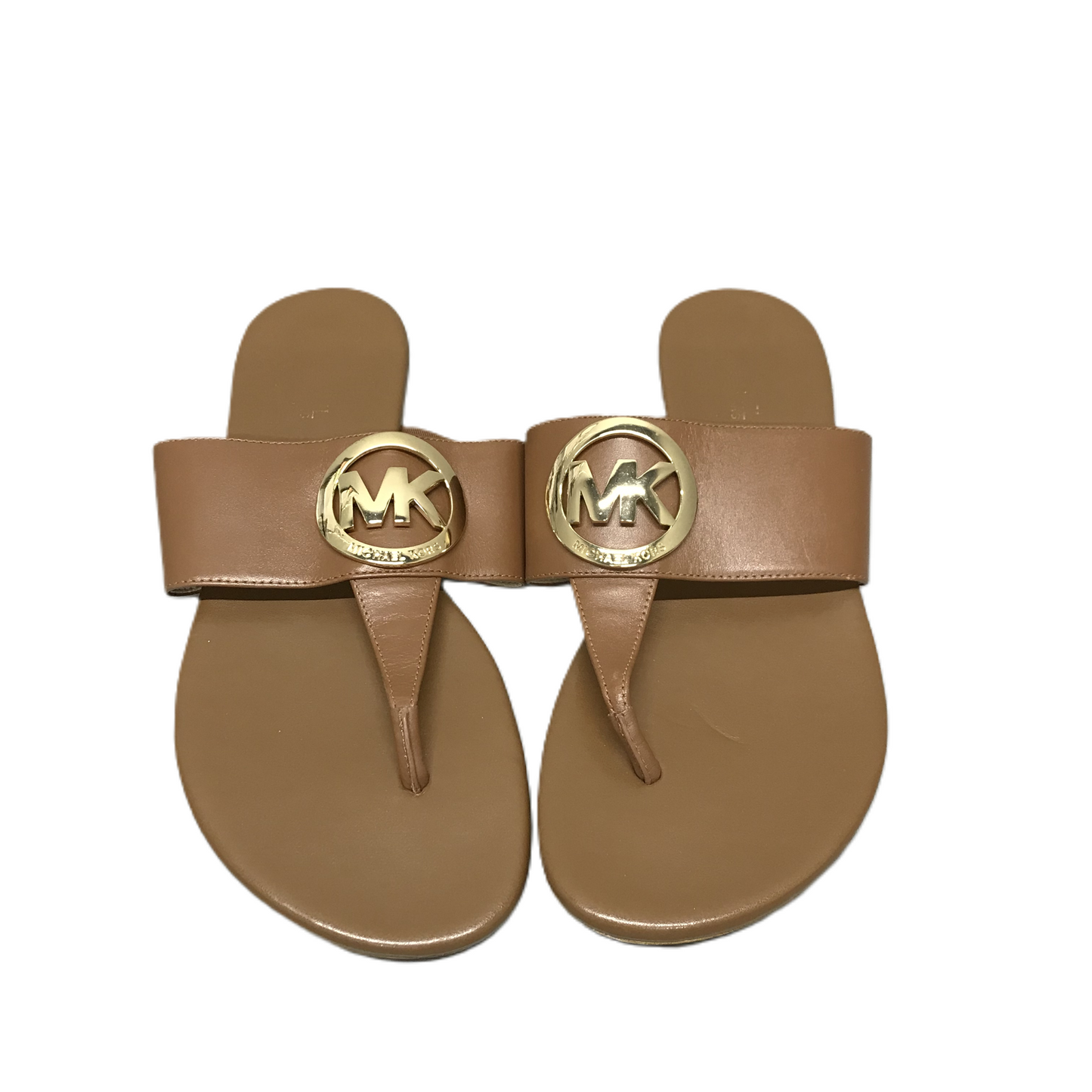 Brown Sandals Flats By Michael By Michael Kors, Size: 7