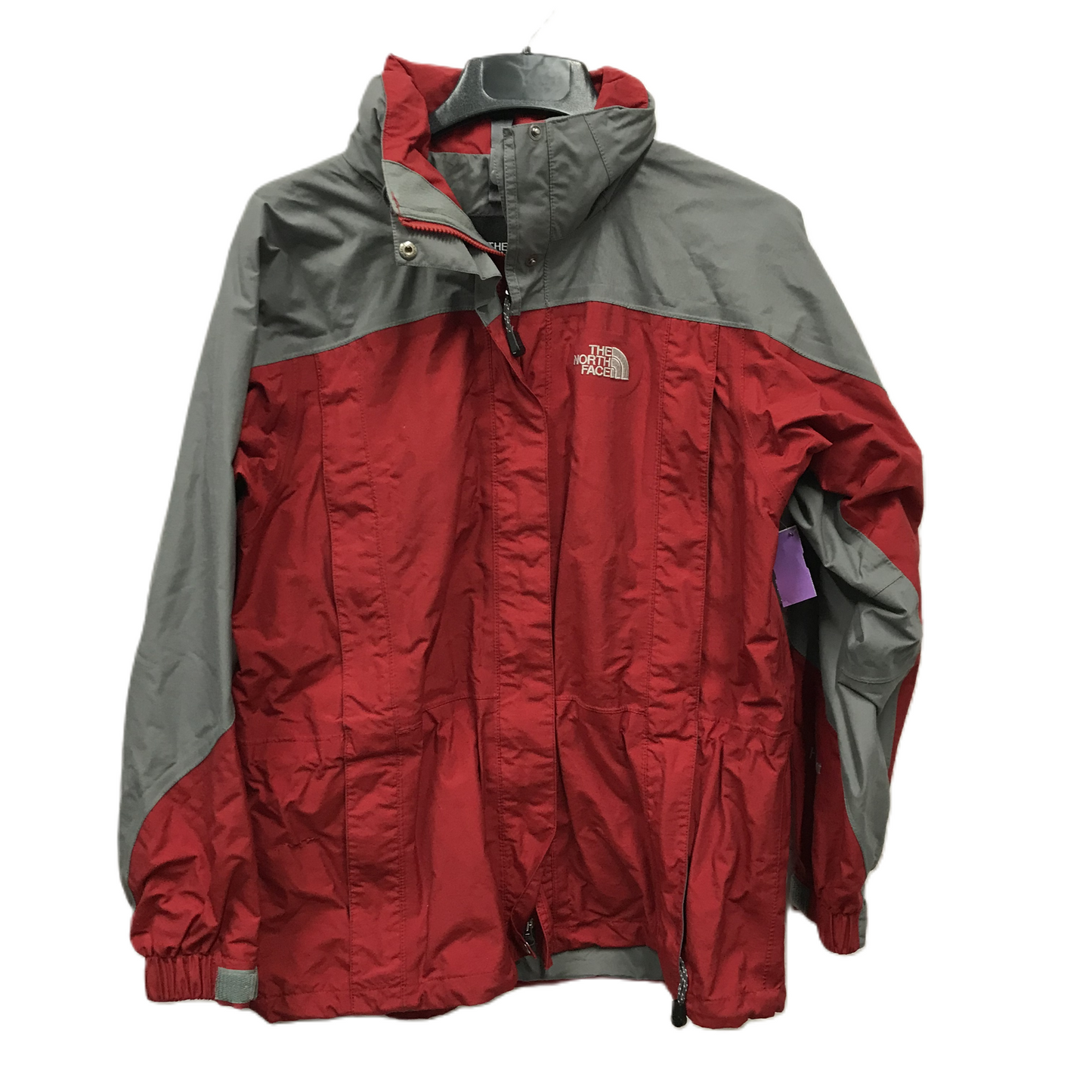 Grey & Red Jacket Windbreaker By The North Face, Size: L