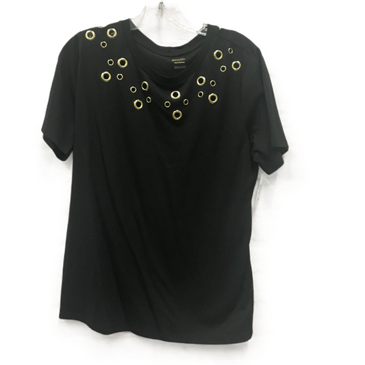 Black Top Short Sleeve By Michael By Michael Kors, Size: L