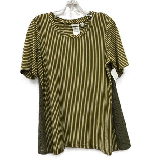 Yellow Top Short Sleeve By Logo, Size: M