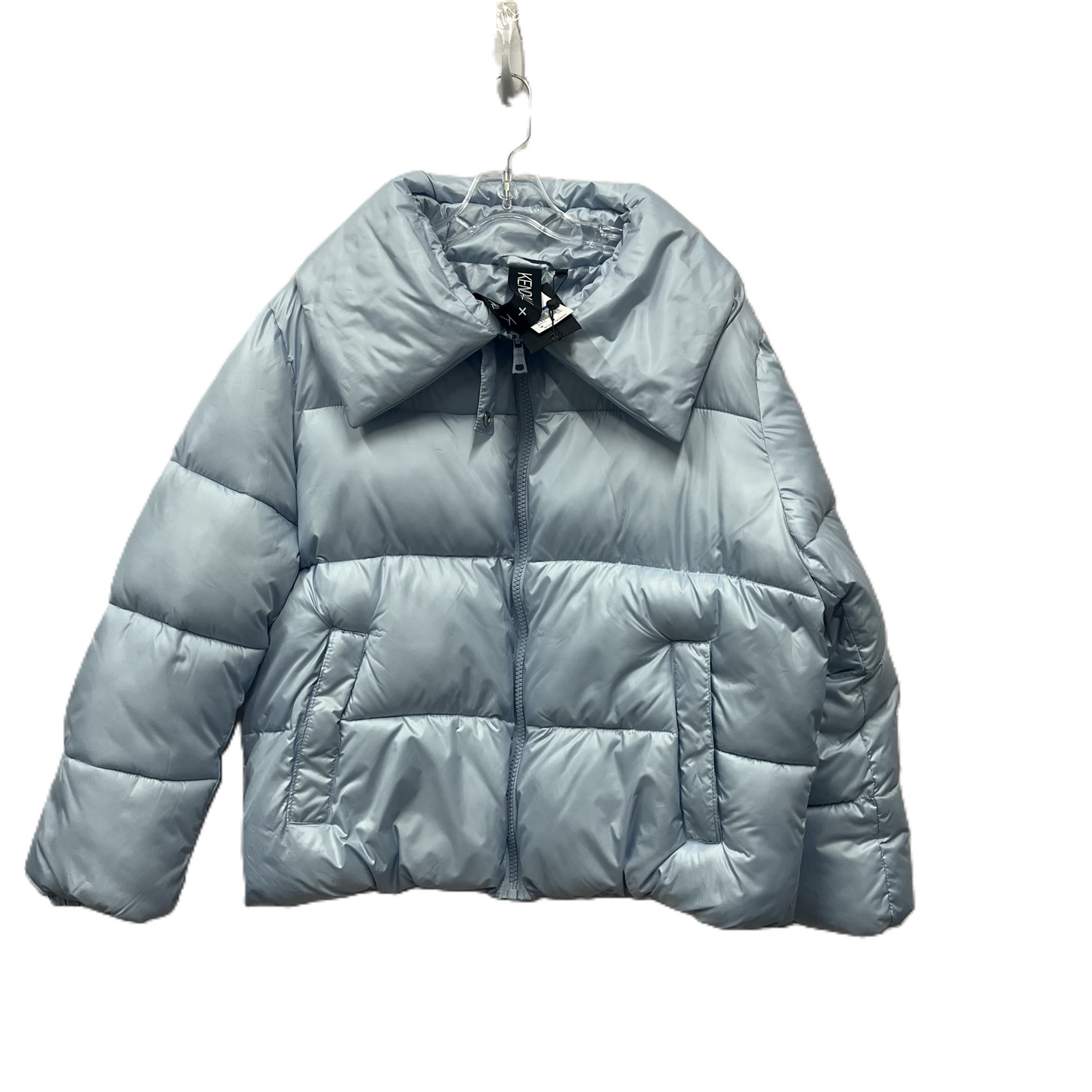 Coat Puffer & Quilted By Kendall Kylie In Blue, Size: Xl