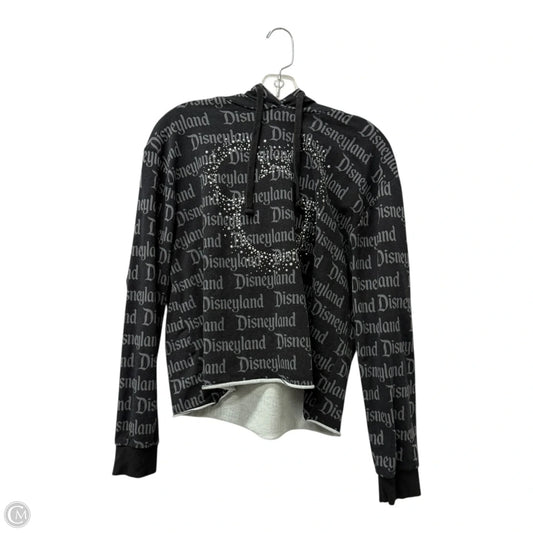 Sweatshirt Hoodie By Disney In Black, Size: M
