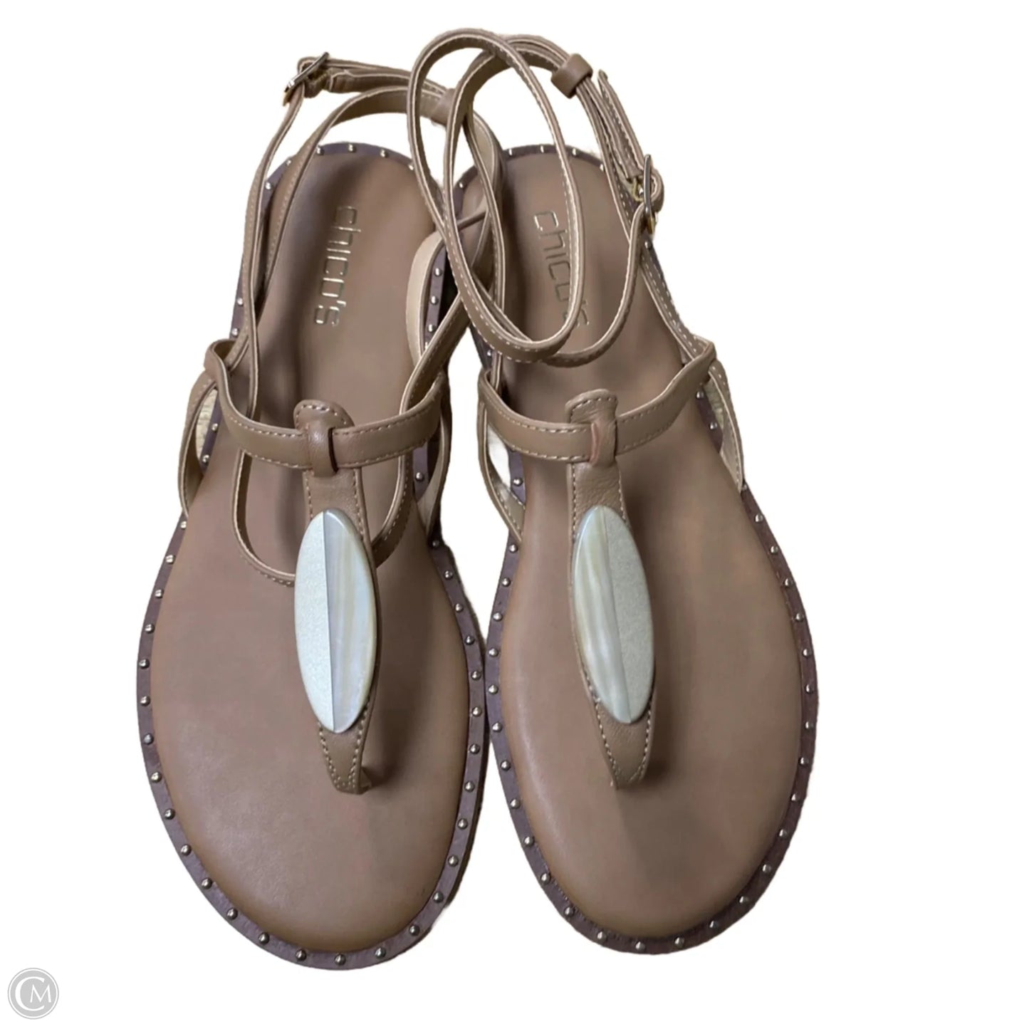 Sandals Flats By Chicos In Tan, Size: 9