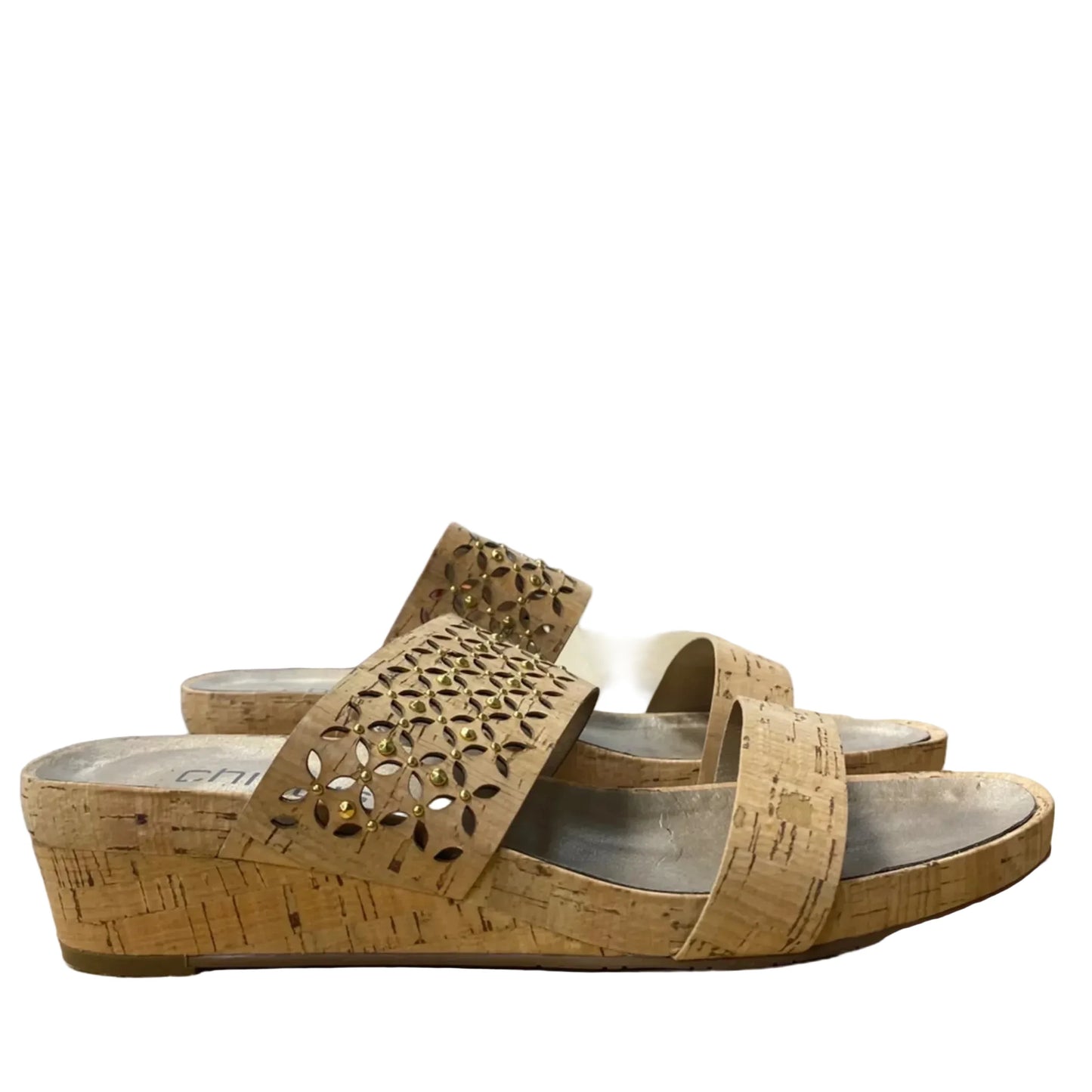 Sandals Flats By Chicos In Tan, Size: 10