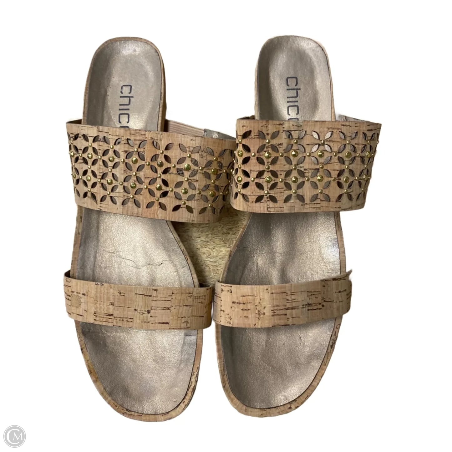 Sandals Flats By Chicos In Tan, Size: 10