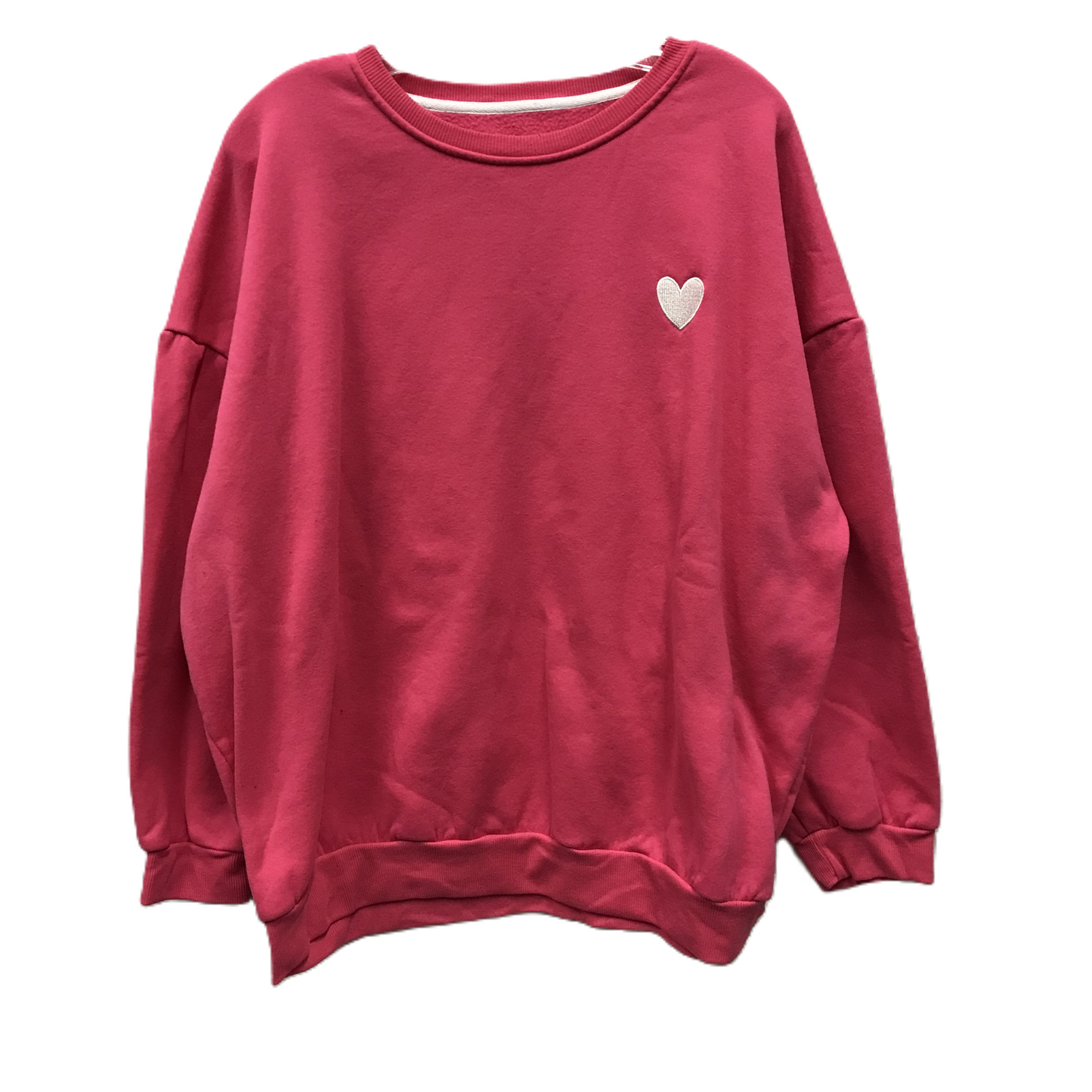 Athletic Sweatshirt Crewneck By Shein In Pink, Size: 3x